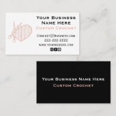 Crochet Custom Business Card Visitenkarte (Vorne/Hinten)