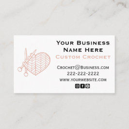 Crochet Custom Business Card Visitenkarte
