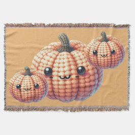 Crochet Cute Pumpkin Decke
