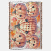 Crochet Cute Pumpkin Decke (Vorderseite Vertikal)