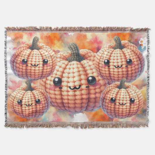 Crochet Cute Pumpkin Decke (Vorderseite)