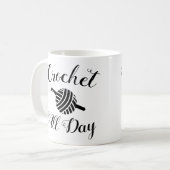 Crochet den ganzen Tag ・ Garnballen & Hakenkunst Kaffeetasse (Vorderseite Links)