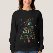 Crochet Equipment Christmas Tree Covered Lights Sweatshirt (Vorderseite)