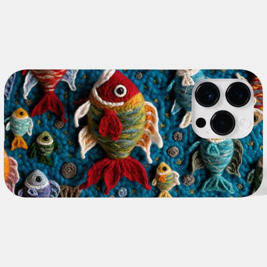 Crochet Fish Case-Mate iPhone Hülle (Rückseite (Horizontal))