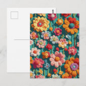 Crochet flowers postkarte (Vorne/Hinten)