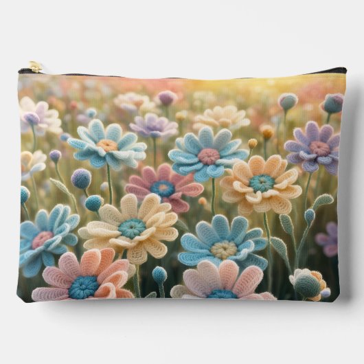Crochet flowers zubehörtasche (Vorderseite)
