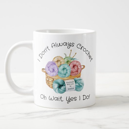 Crochet Funny Personalisierter Riesenkaffee Tasse (Links)