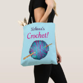 Crochet! Galle Garn und Häkelhaken, dein Name. Tasche (Von Nahem)