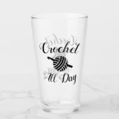 Crochet Ganztagsgarn Ball & Hook Handwerk Glas (Vorderseite)