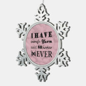 Crochet - Garnbaukunst Schneeflocken Zinn-Ornament (Rechts)