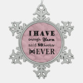 Crochet - Garnbaukunst Schneeflocken Zinn-Ornament (Vorderseite)