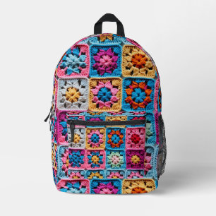 Crochet Granny Square Craft Bedruckter Rucksack
