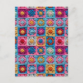 Crochet Granny Square Craft Postkarte (Vorderseite)
