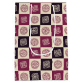 Crochet Granny Square Muster Mittlere Geschenktüte (Rückseite)