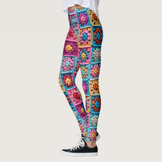 Crochet Granny Square Mustereffekt Leggings (Links)