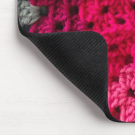 Crochet Granny Square Pattern Mousepad (Ecke)