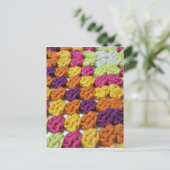 Crochet Granny Square Postkarte (Stehend Vorderseite)