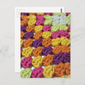 Crochet Granny Square Postkarte (Vorne/Hinten)