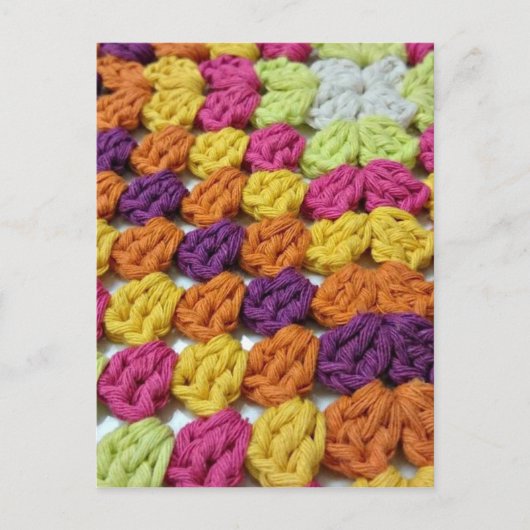 Crochet Granny Square Postkarte (Vorderseite)
