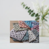 Crochet grany quadratische Postkarte (Stehend Vorderseite)