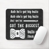 Crochet ・ Große Bälle aus Garnkunst Dunkel Mousepad (Mit Mouse)