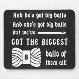 Crochet ・ Große Bälle aus Garnkunst Dunkel Mousepad