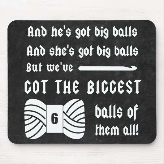 Crochet ・ Große Bälle aus Garnkunst Dunkel Mousepad (Vorne)