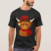 Crochet Highland Cow Christmas Winter Girly Kids T T-Shirt (Vorderseite)