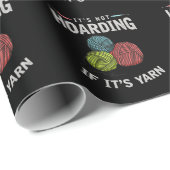 Crochet Hobby Crafting Yarn Knitter Geschenkpapier (Rolleneckpunkt)