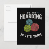 Crochet Hobby Crafting Yarn Knitter Postkarte (Vorne/Hinten)