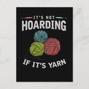 Crochet Hobby Crafting Yarn Knitter Postkarte