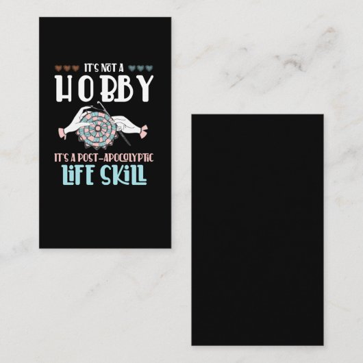 Crochet Hobby Crafting Yarn Lover Visitenkarte (Vorne/Hinten)