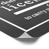 Crochet Hook License Craft Room dunkel Poster (Ecke)