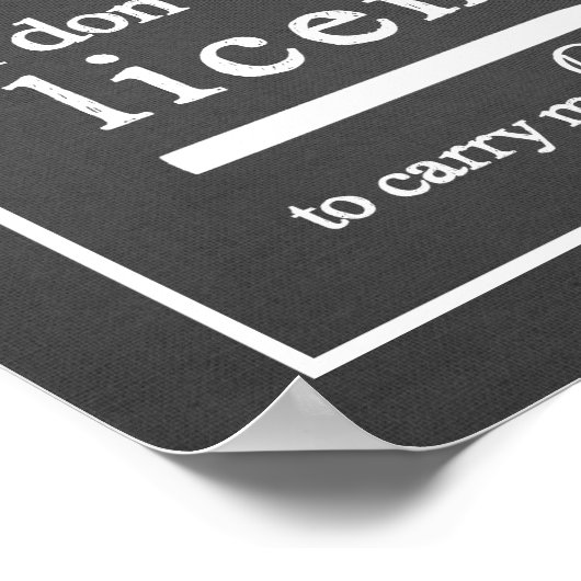 Crochet Hook License Craft Room dunkel Poster (Ecke)