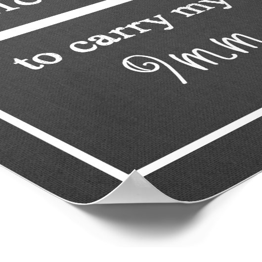 Crochet Hook License Craft Room dunkel Poster (Ecke)