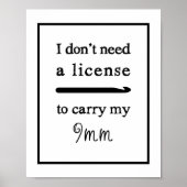 Crochet Hook License Craft Room Poster (Vorne)