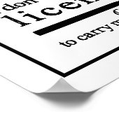 Crochet Hook License Craft Room Poster (Ecke)