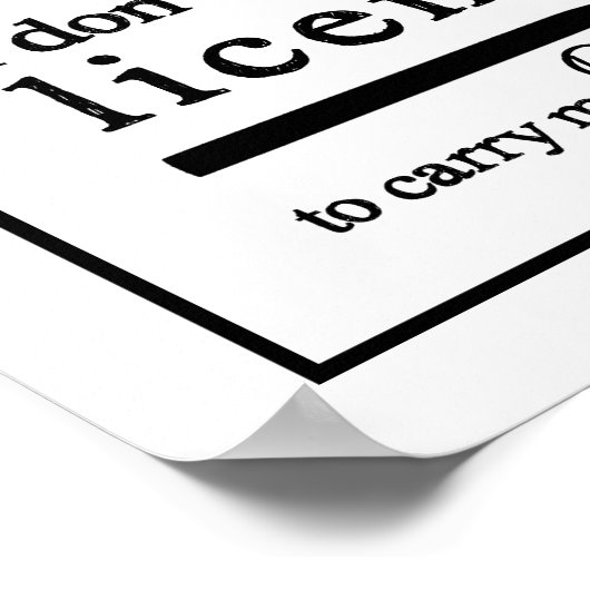 Crochet Hook License Craft Room Poster (Ecke)