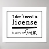 Crochet Hook License Craft Room Poster (Vorne)