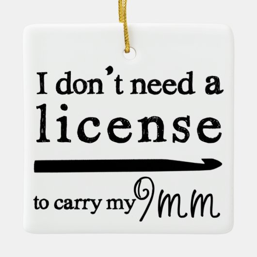 Crochet Hook License Crafts Keramikornament (Vorderseite)