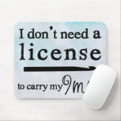 Crochet Hook License Crafts Mousepad (Mit Mouse)
