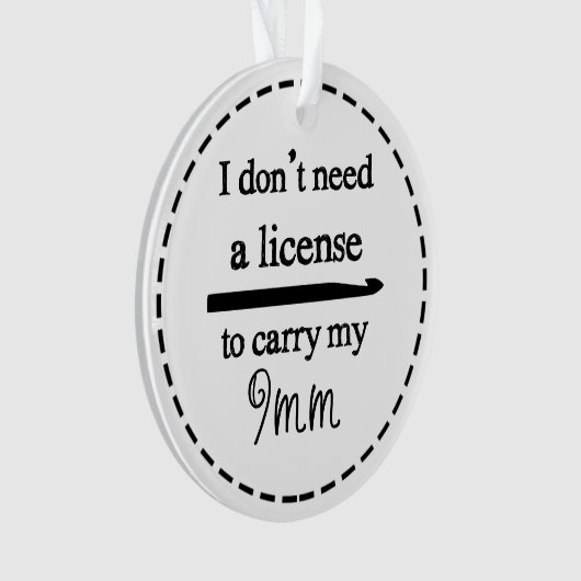 Crochet Hook License ・ Handwerk Ornament (Vorderseite)