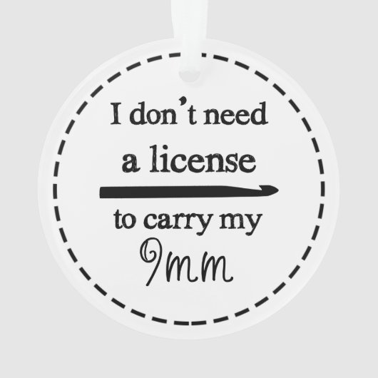 Crochet Hook License ・ Handwerk Ornament (Rückseite)