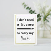 Crochet Hook License Imitate Gold Border Crafts Postkarte (Stehend Vorderseite)