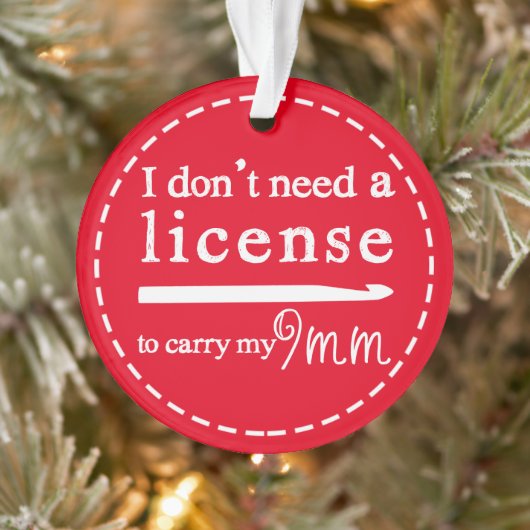 Crochet Hook Lizenz {Dark} Handwerk Ornament (Baum)