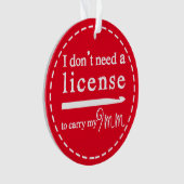 Crochet Hook Lizenz {Dark} Handwerk Ornament (Vorderseite)