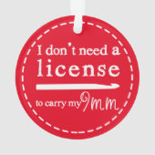 Crochet Hook Lizenz {Dark} Handwerk Ornament (Rückseite)