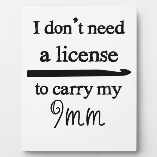 Crochet-Hook-Lizenz für benutzerdefiniertes Farbli Fotoplatte (Vorderseite)