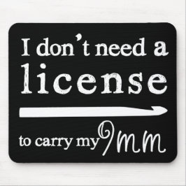 Crochet Hook Lizenz Handwerk Dunkel Mousepad