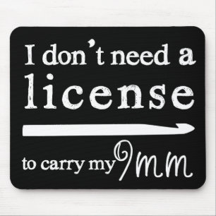 Crochet Hook Lizenz Handwerk Dunkel Mousepad